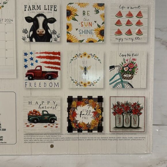 Farm life 2024 yearly calendar with farm items and sayings - Picture 6 of 7